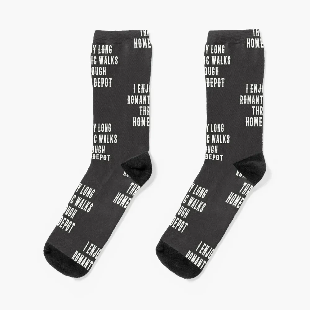 

I Enjoy Long Romantic Walks Through Home Depot Socks christmas gift anti-slip Men's Socks Women's