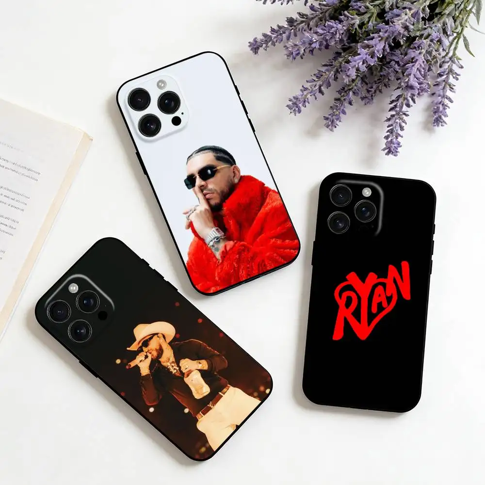 

R-Ryan C-Castro For iPhone 16,15,14,13,12,11,XS,XR,X,8,7,Pro,Max,Plus,mini Silicone Black Cover