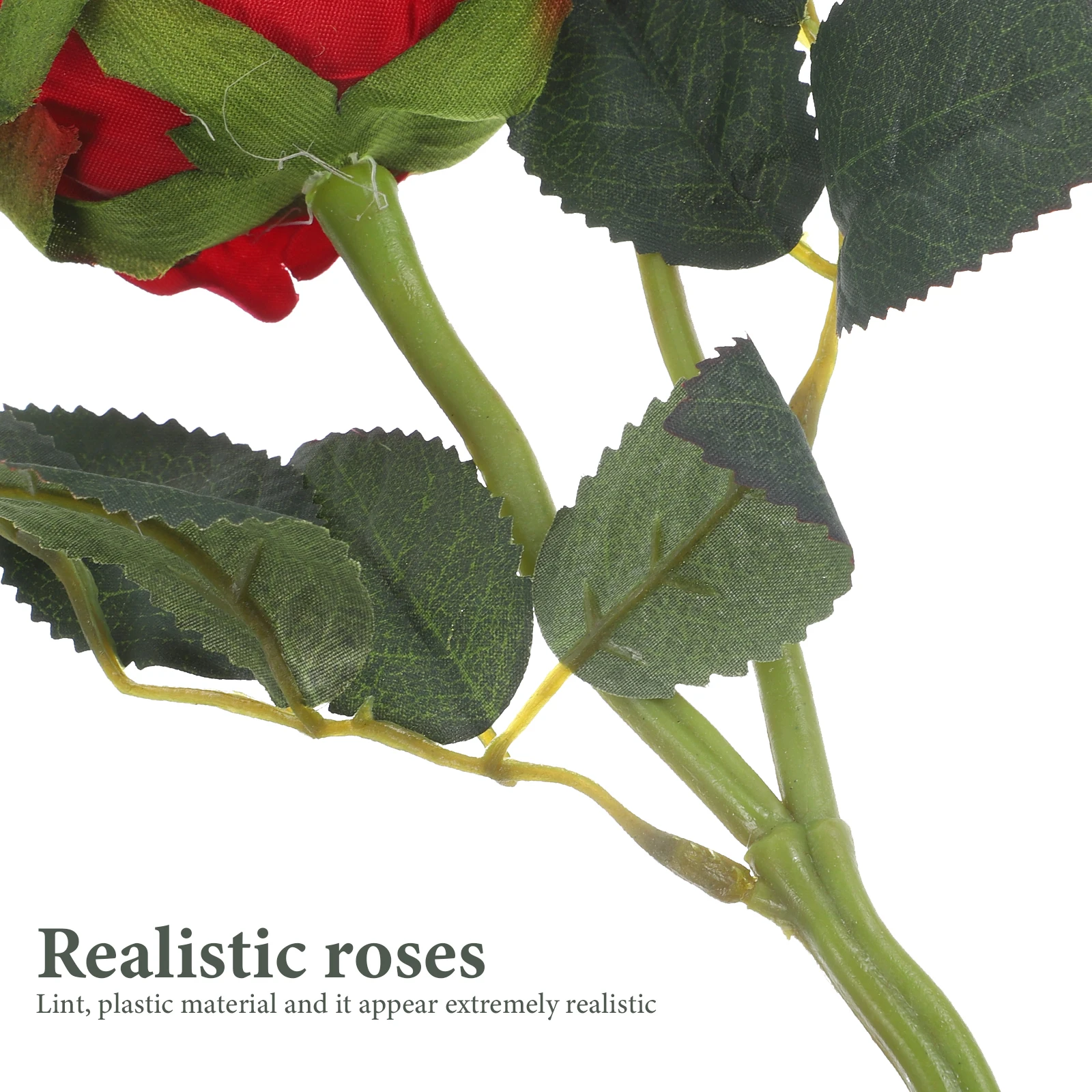 

Artificial Rose Flowers Realistic Plastic Decor for Wedding Party Home Romantic Valentine Proposal Table Crafts