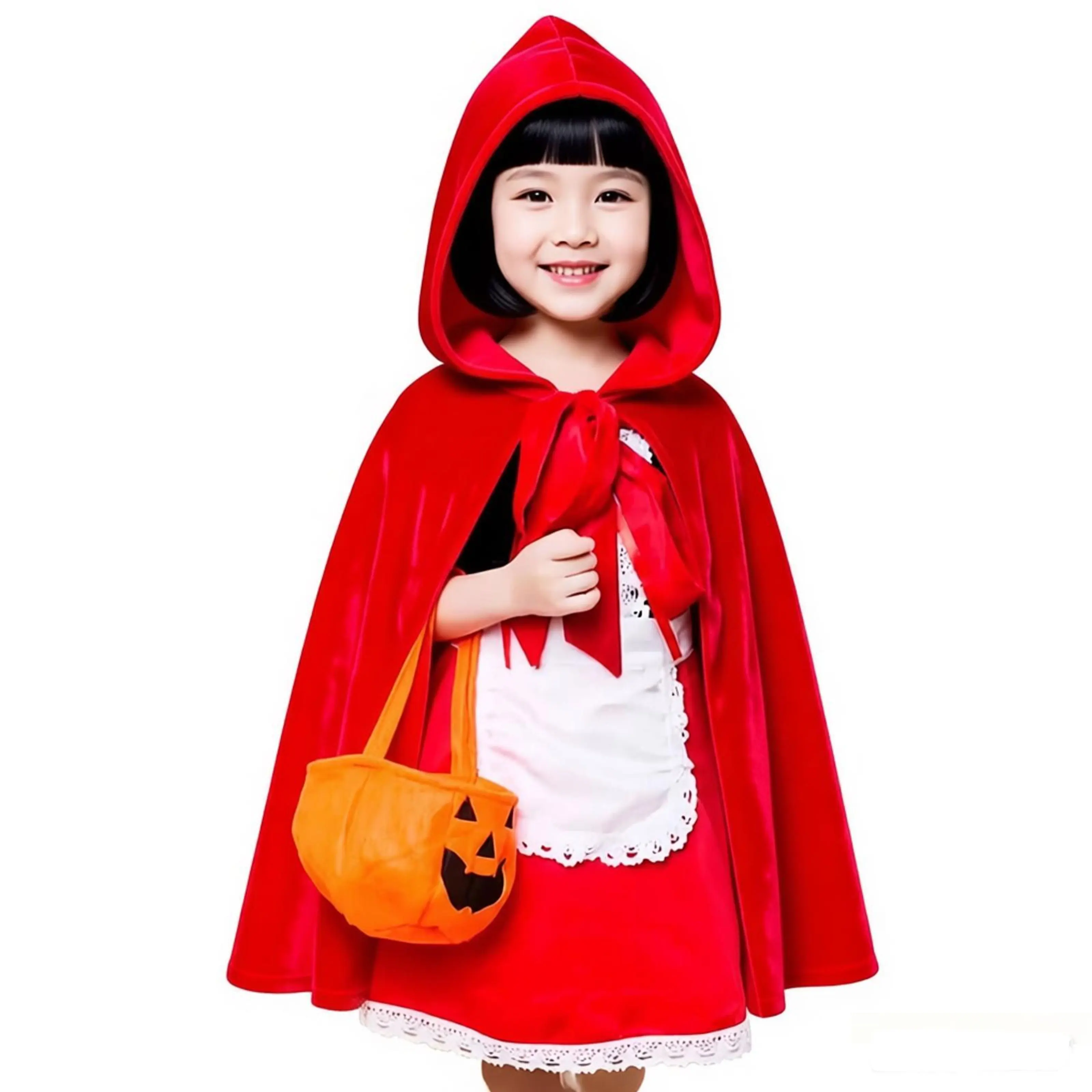

Carnival Halloween Cosplay Little Red Riding Hood Cape Cloak Princess Costume Capelet for Fantasia Party Fancy Dress Up Cloak