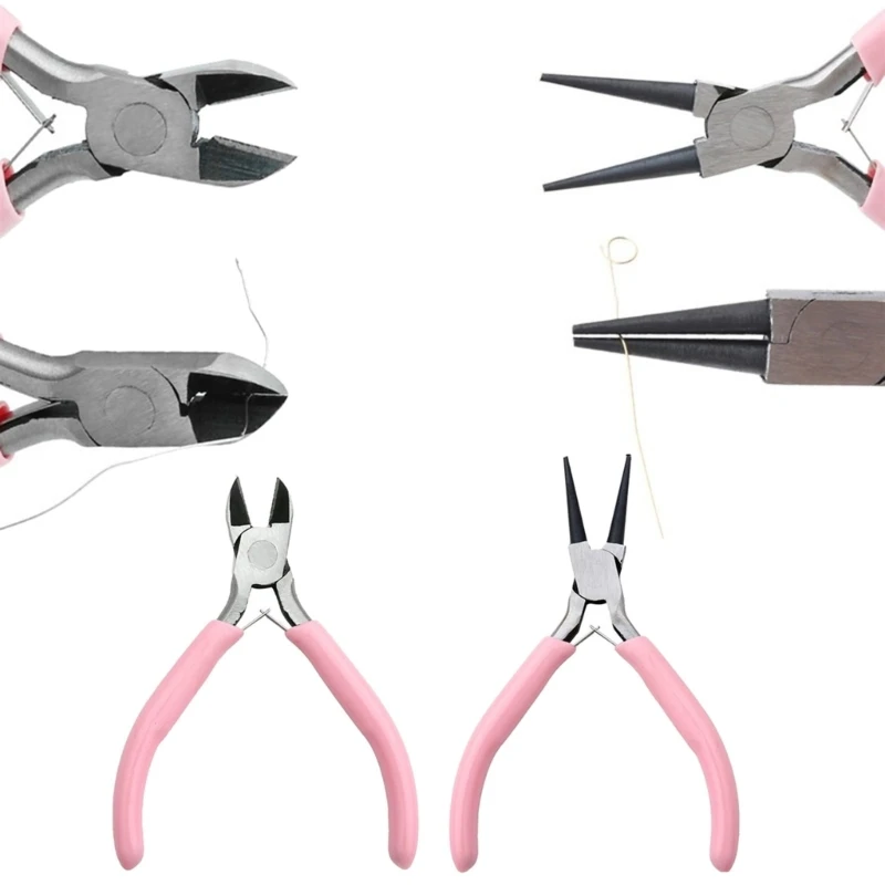 9pcs Jewelry Pliers Set Includes Jewelry Pliers Round Nose Pliers Side Mouth Pliers DIY Handmade Jewelry Making Tool