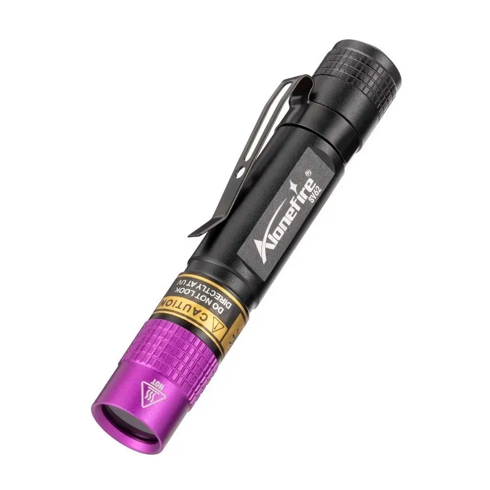 Portable Mini UV Flashlight Waterproof Durable Ultraviolet Light Torch Practical Aluminum Alloy UV Inspection Lamp Household