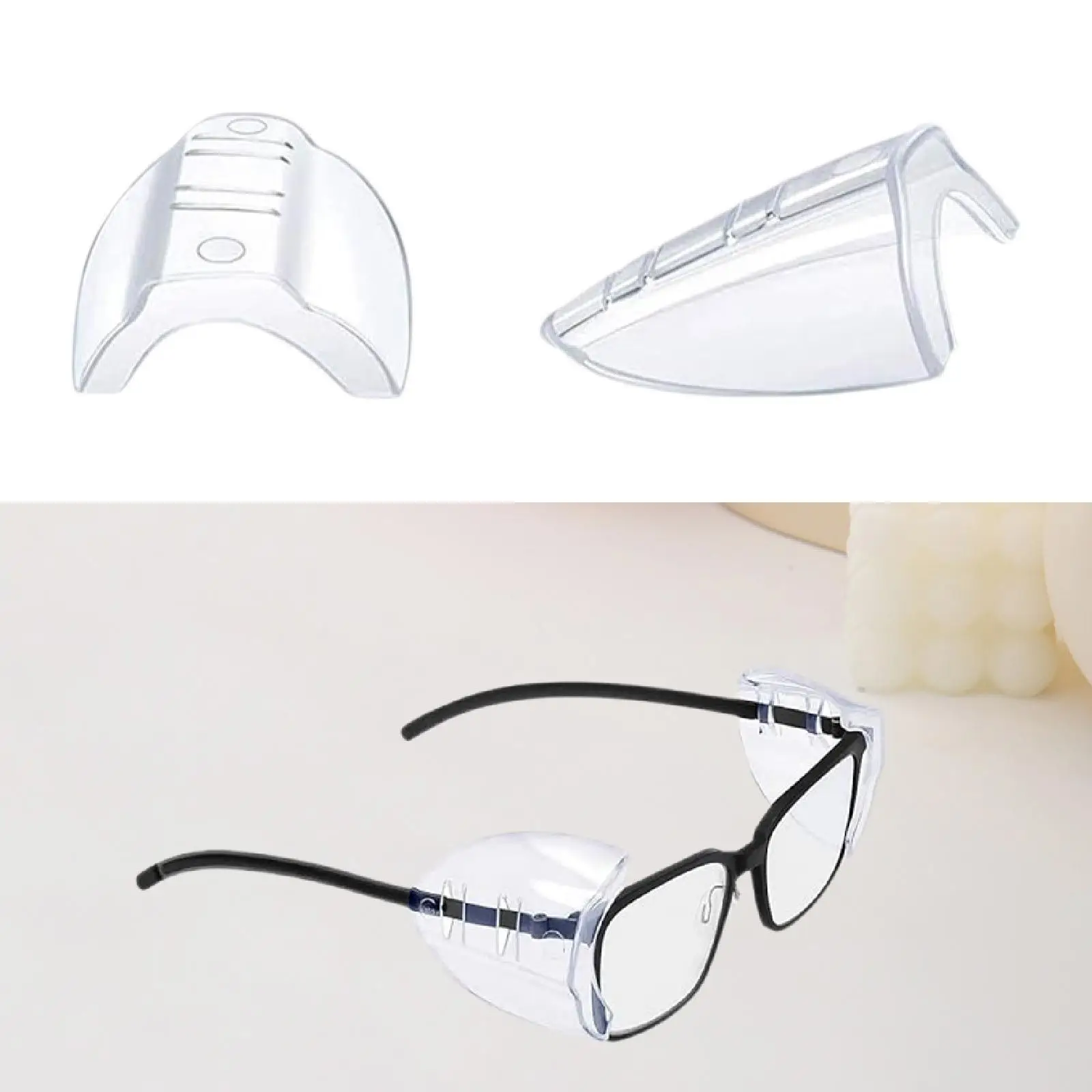 1 Pair Eyewear Protect Flexible Glasses Frame Side Covers TPU Material Fits Small Large Eyeglasses for Indoor Outdoor Work