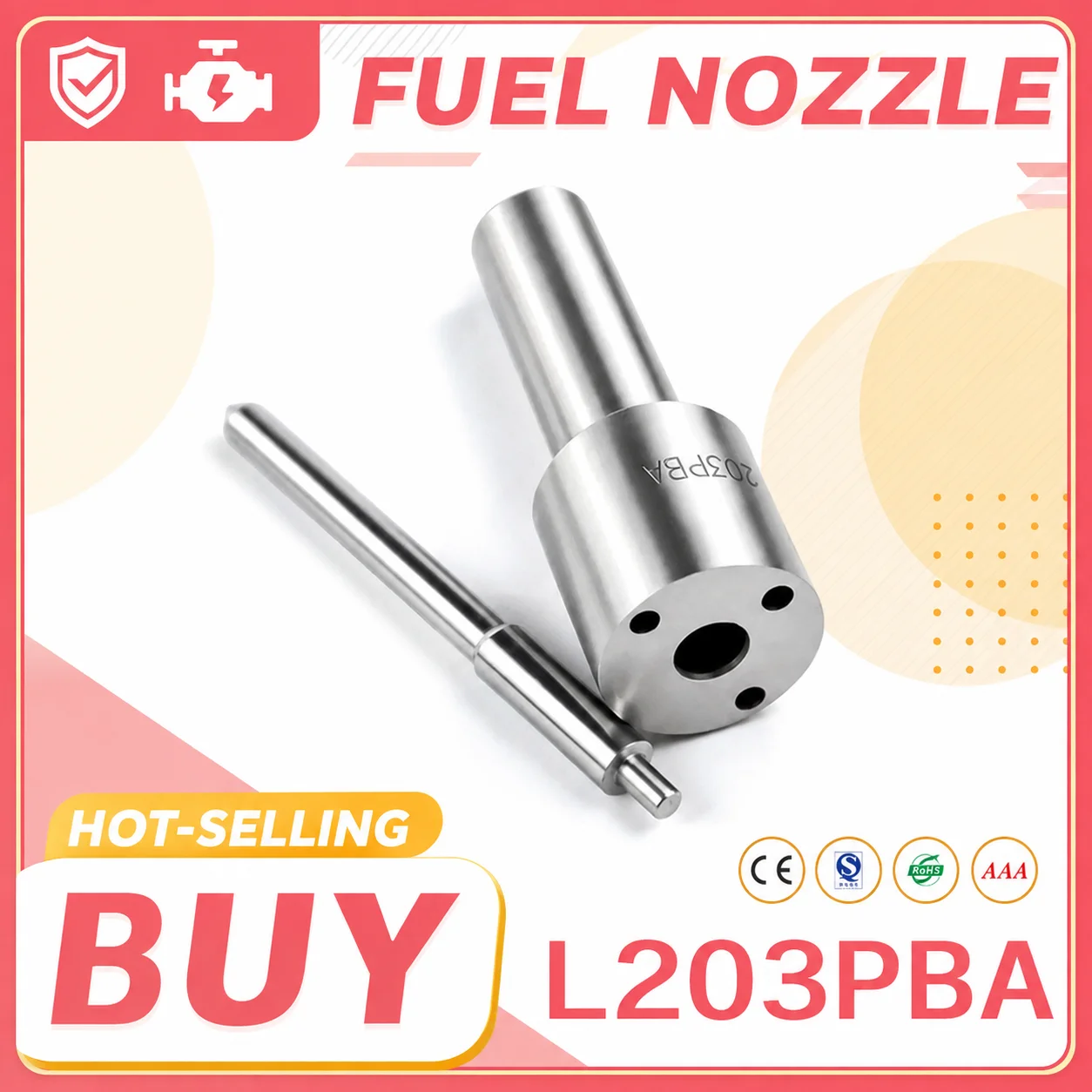 Model：L203PBA,Common Rail Pipeline Fuel Injector Nozzle,Automotive Engine Professional Accessories.LH2821