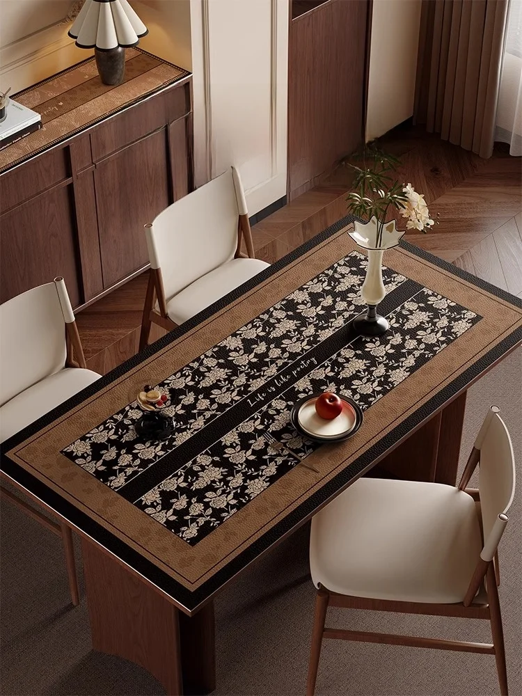 

High-End Table Mat Protecting Pad Heat Resistant Waterproof Oil Proof for Dining Table Tea Table Luxury Sensation Rectangular...