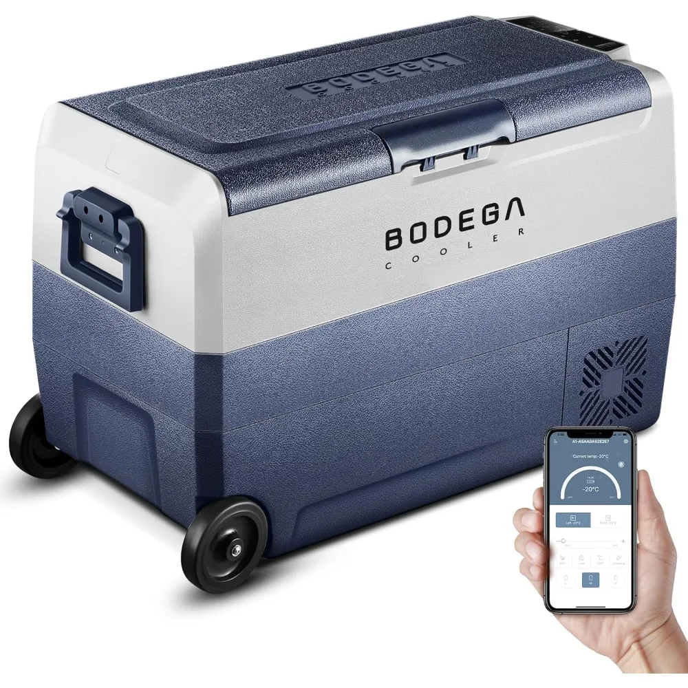 

12 Volt Portable Refrigerator,53 Quart Car Fridge Dual Zone -4℉-68℉,50L Car Freezer APP Control,Electric Compressor Cooler