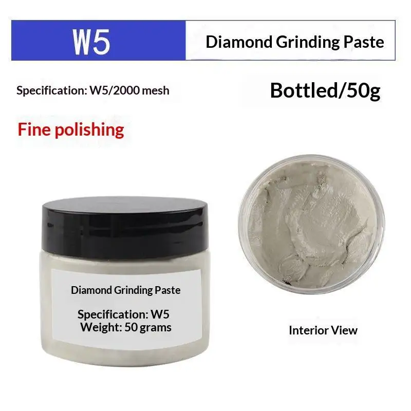 50G Diamond Polishing Paste Compound Mirror Finish Lapping Agent Syringe Packaging for Jade Glass Metal Jewelry Repair