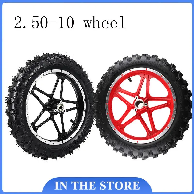 

2.50-10 Front or Rear rims Off Road Motocross mini motorrad child 10''Mini Dirt Bike Knobby Tire wheels