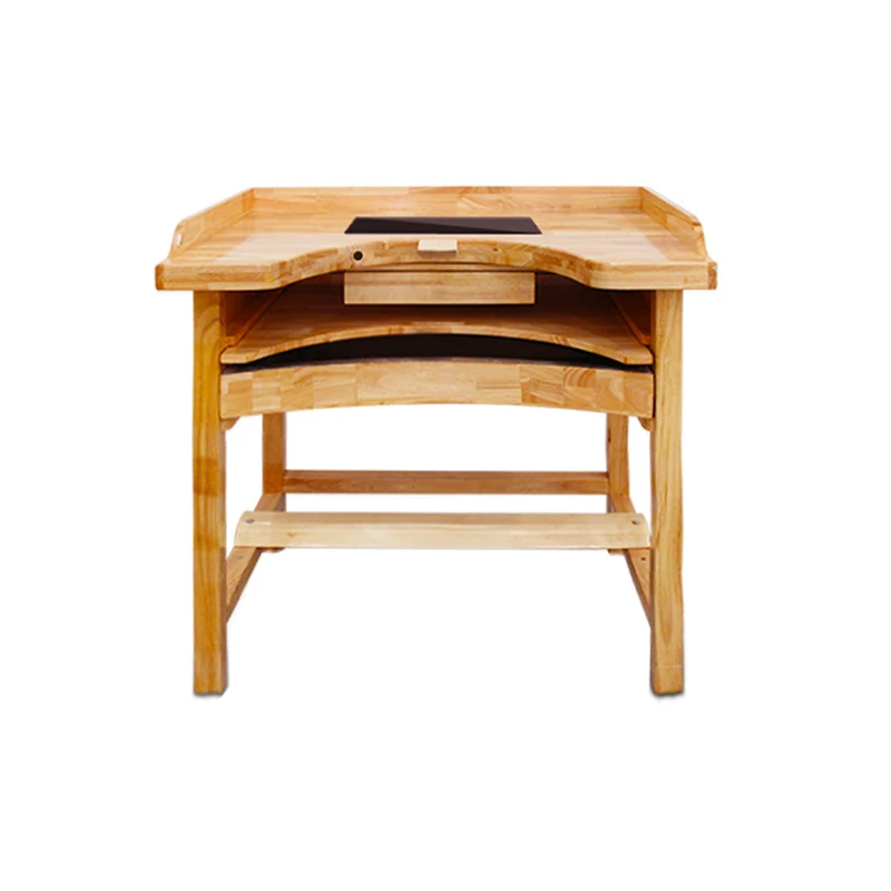 

Metalworking Kung Fu Table Jewelry Gold, Silver and Copper Inlay Molding Solid Wood with Drawer Seiko Workbench Studio Micro Inl