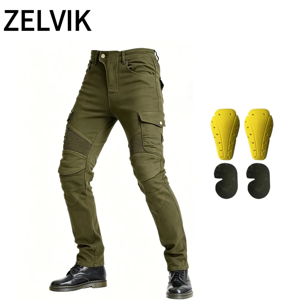 Motorcycle Denim Pants for Men Women Motorbike Riding Trousers Durable with Removable Pads