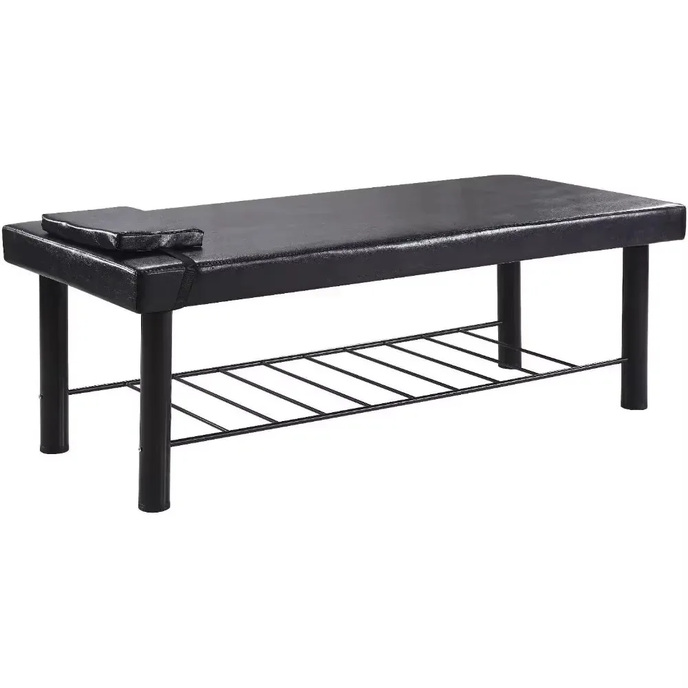 

Massage Table Spa Bed 75’’ Long 29.5” Wide Stationary Massage Table Bed Physical Therapy Bed with Memory Foam Layer Black