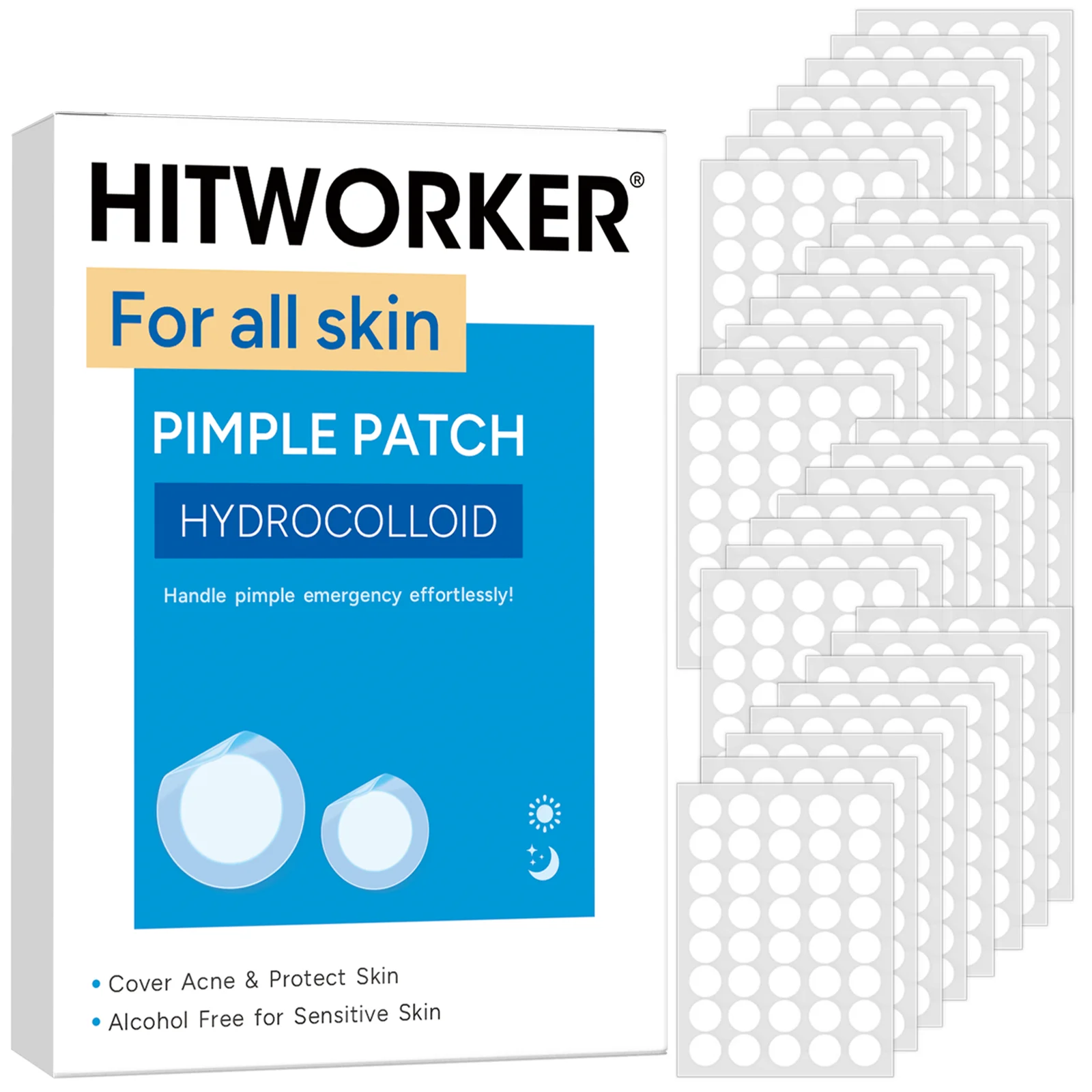 Colloidal Acne Patch 400/800 pieces/box Acne Patch, non-alcoholic, mild and non irritating acne and blemishes coverage sticker