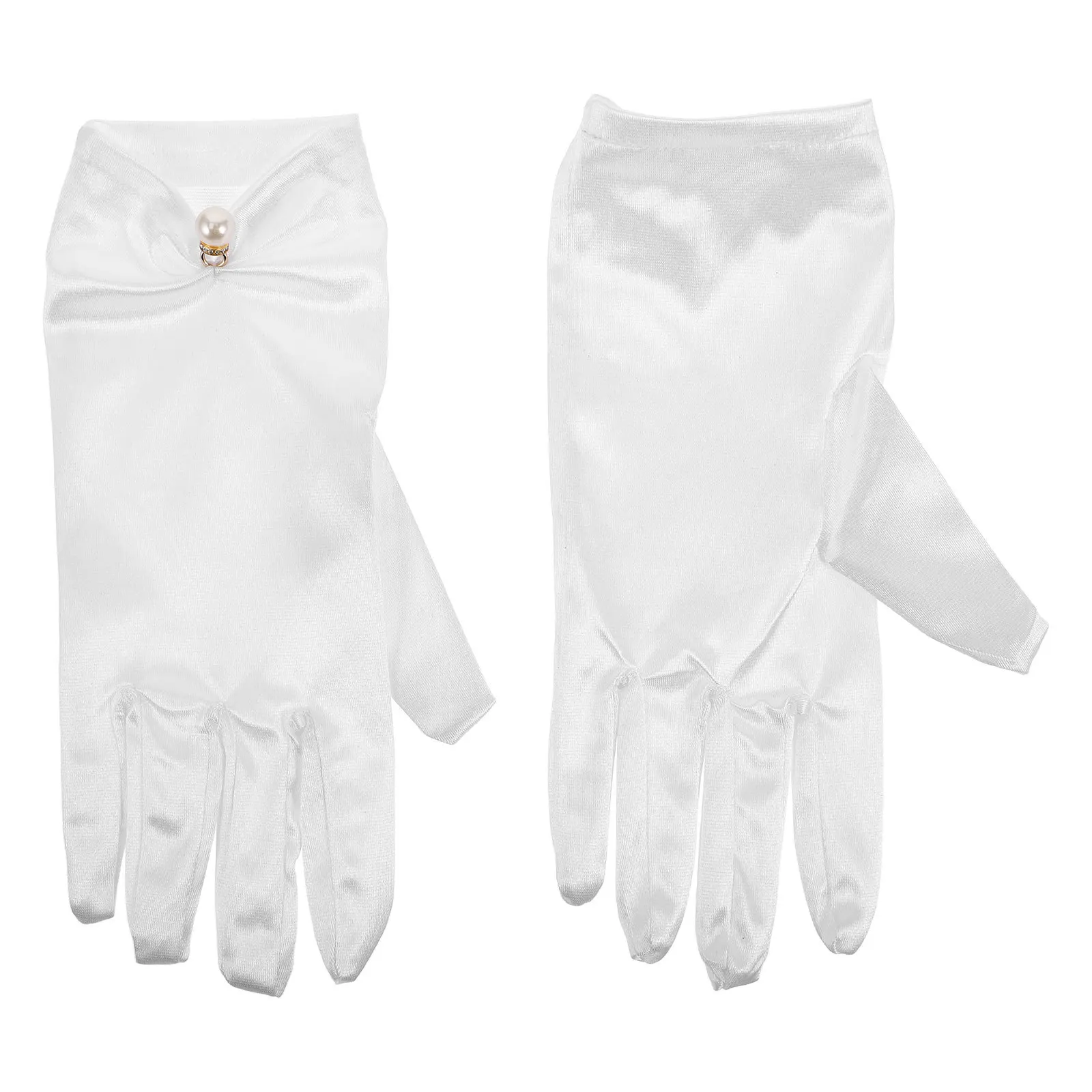

1 Pair Elegant Bridal Bridal Vintage Short Wedding Gloves Elegant Princess Gloves For Bride Women Party Formal Events