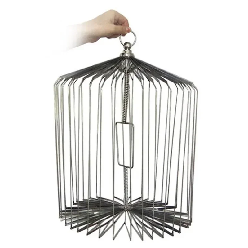 

Silver Steel Appearing Bird Cage Dove Appearing Cage Stage Magic Tricks Magia Magie Magicians Prop Illusion Gimmick Tutorial