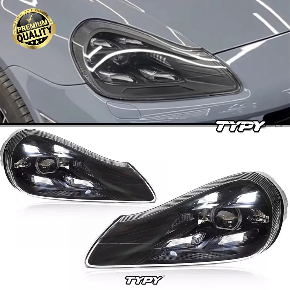 

Автомобильные фары TYPY для Cayenne 957 2007-2010, обновленный модифицированный 2021 стиль, светодиодные фары, динамический указатель поворота, тормоз, автомобиль DRL