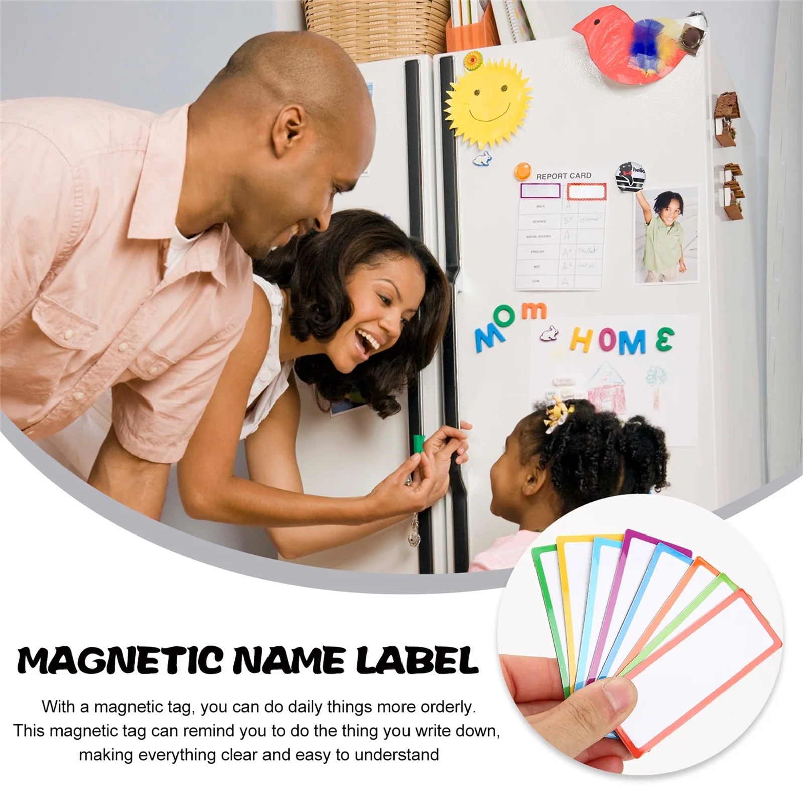 

3Sets Magnetic Name Tags Dry Erase Labels Multi-Function Note Stickers for Refrigerator Whiteboard Magnetic Name Tags