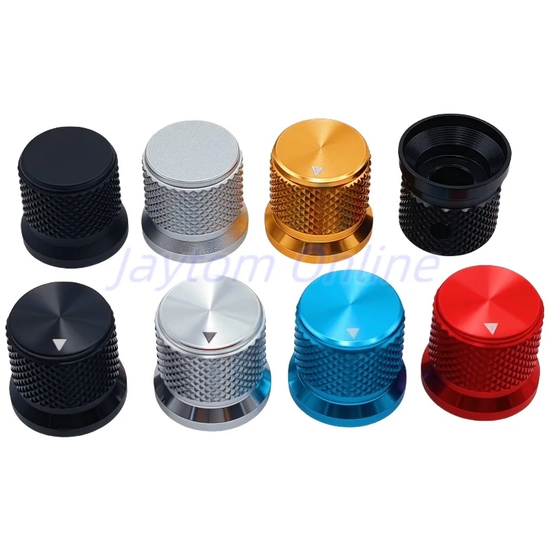 1pc17x16mm Solide CNC Gefräste Metall Aluminium Dreh Potentiometer Kappe Volumen HIFI Audio Verstärker Knöpfe Schraube Typ innen 6mm