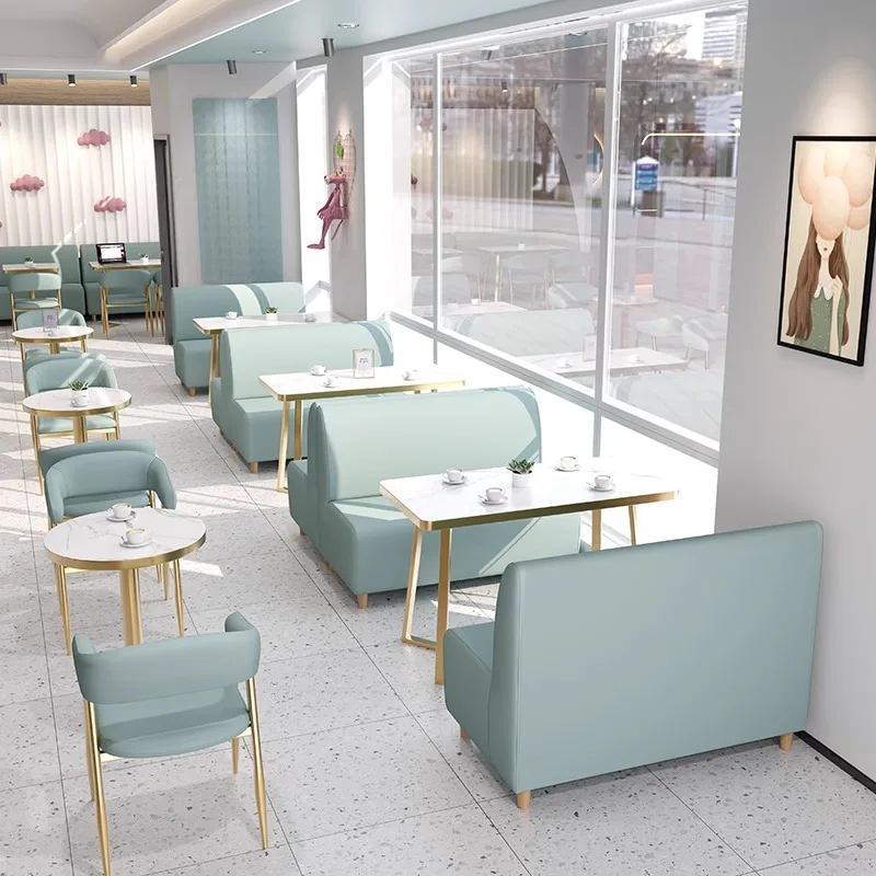 

Indoor furniture sofa cake dessert burger cafe catering commercial card seat light luxury leisure table and chair combination