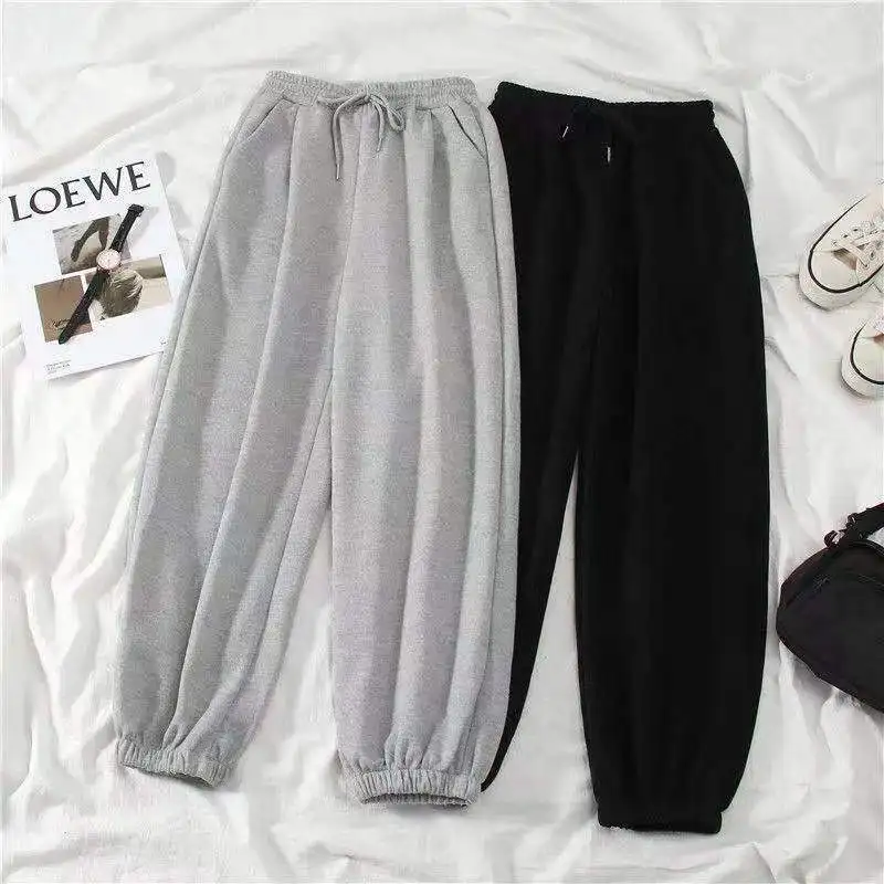 

Gray women Sweatpants Autumn New Baggy Fashion Oversize Sports Pants Black winter thick Joggers Streetwear Trousers