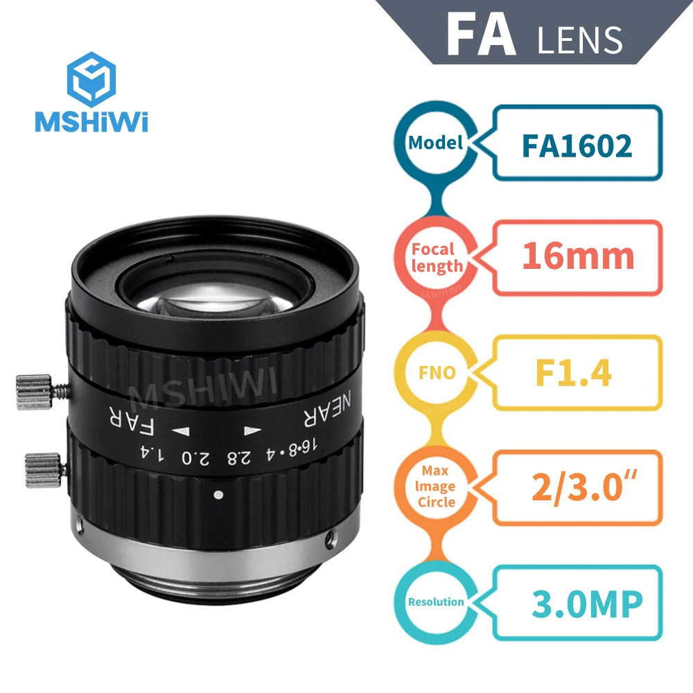 3MP FA Lens C Mount 16mm 2/3