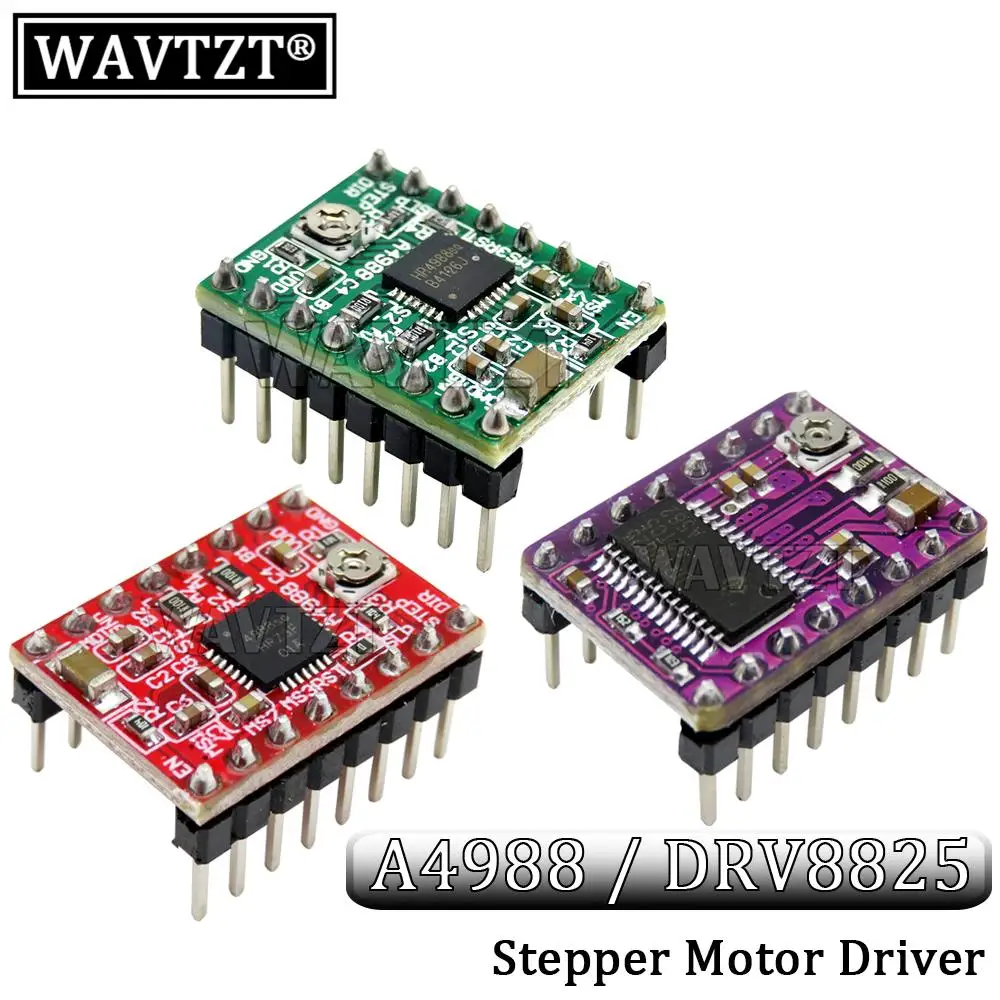 3D Printer Parts StepStick A4988 DRV8825 Stepper Motor Driver With Heat sink Carrier Reprap RAMPS 1.4