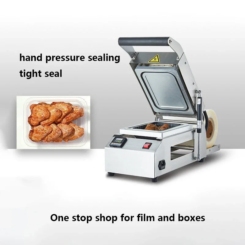 เครื่องซีลแบบใช้แล้วทิ้งคอเป็ดกล่องข้าวกลางวันแบบใช้แล้วทิ้งเครื่องซีลแบบล็อคกล่อง FR160E