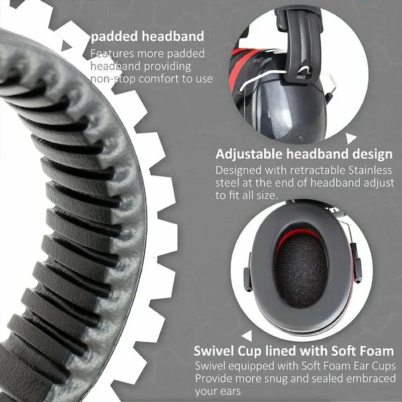 Tactical Earmuffs Anti Noise Hearing Protector Noise Canceling Headphones Hunting Work Study Sleep Ear Protection Shooting