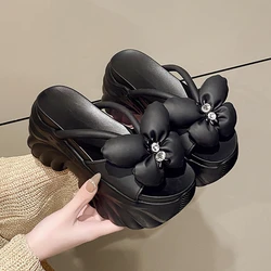 9cm Platform Slippers Woman Bowknot Thick Sole Sandals Women Chunky Flip Flops New Summer Casual Beach Slides Zapatos Mujer