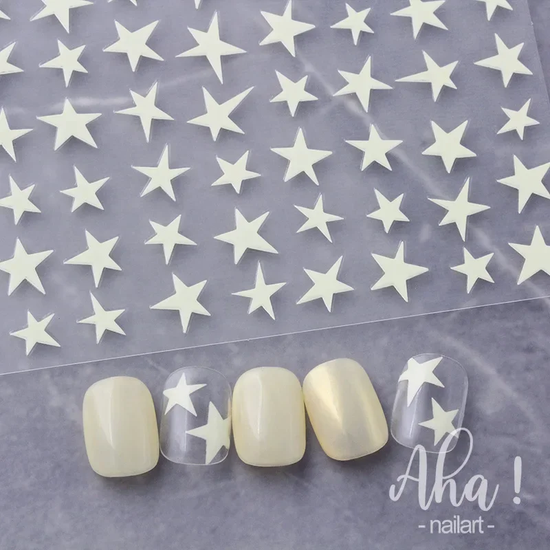 1pcs 5D Sweet Cool Star Design Nail Art Charms Kawaii Macaron Star Nail Decoration Decals DIY Press on Manicure Accessories Par 5