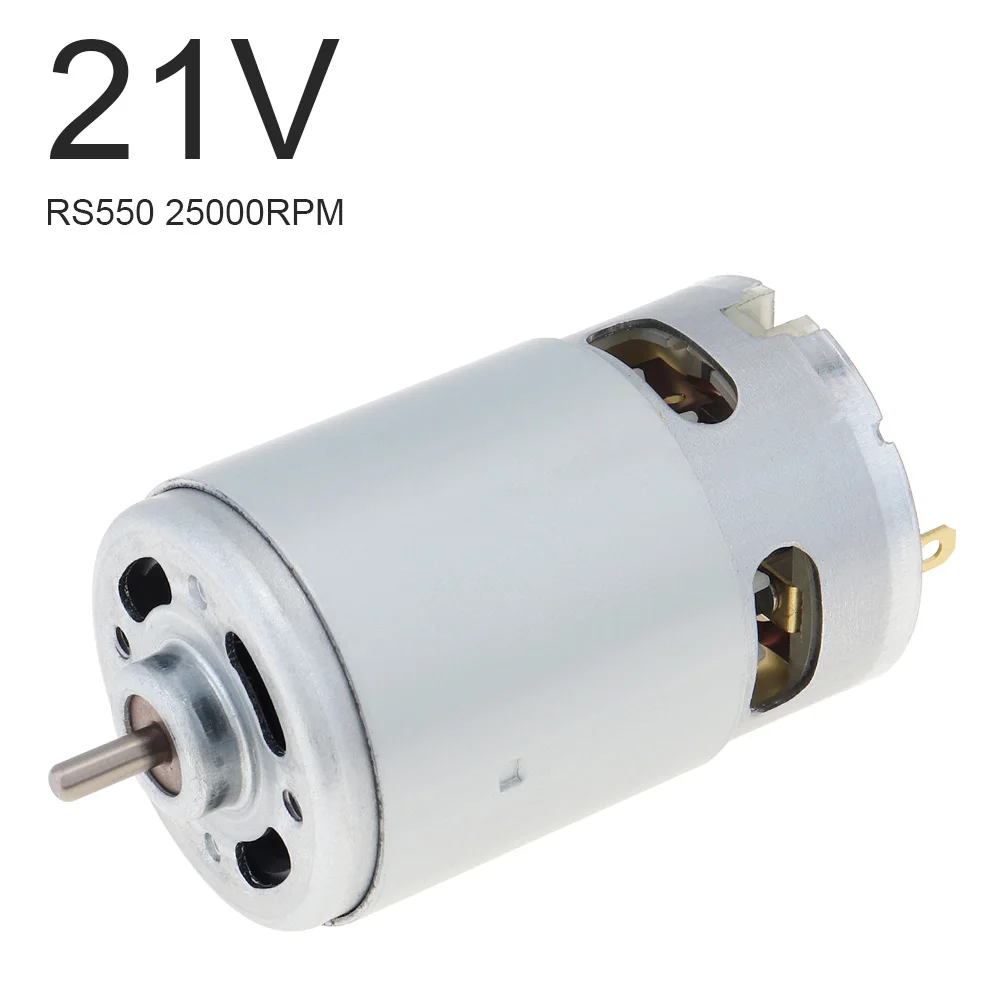 

RS550 DC Motor 21V 25000RPM Micro Motor 550 Electirc Motors High Torque Gear Box for Electric Drill Tool