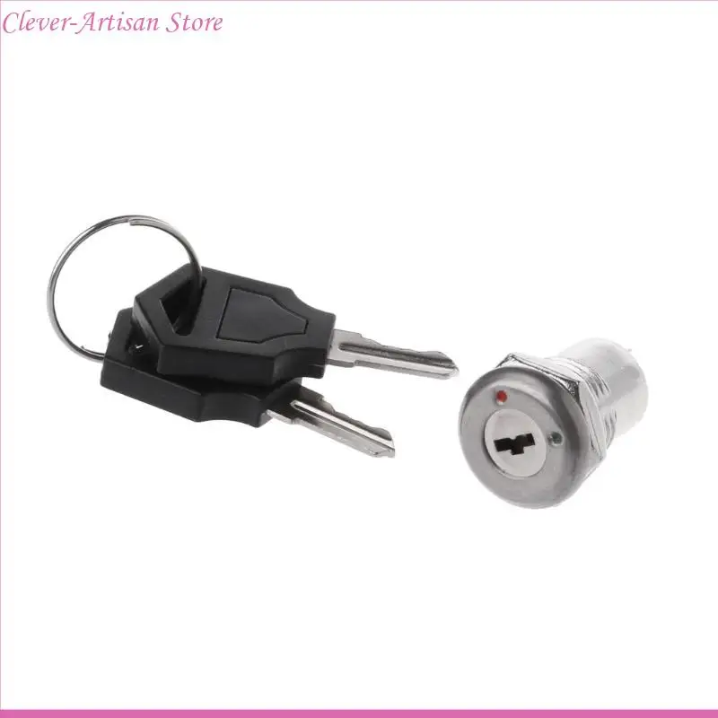 مفاتيح مفاتيح e06b spst electric keylock مع 2 مفتاح 2 مفاتيح الدوران العالمي