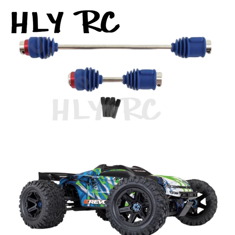 Zestaw centralnych wałów napędowych RC Car CVD do Traxxas 8655R 1/10 Przednie tylne środkowe wały napędowe E-Revo 2.0 Bezszczotkowe części naprawcze