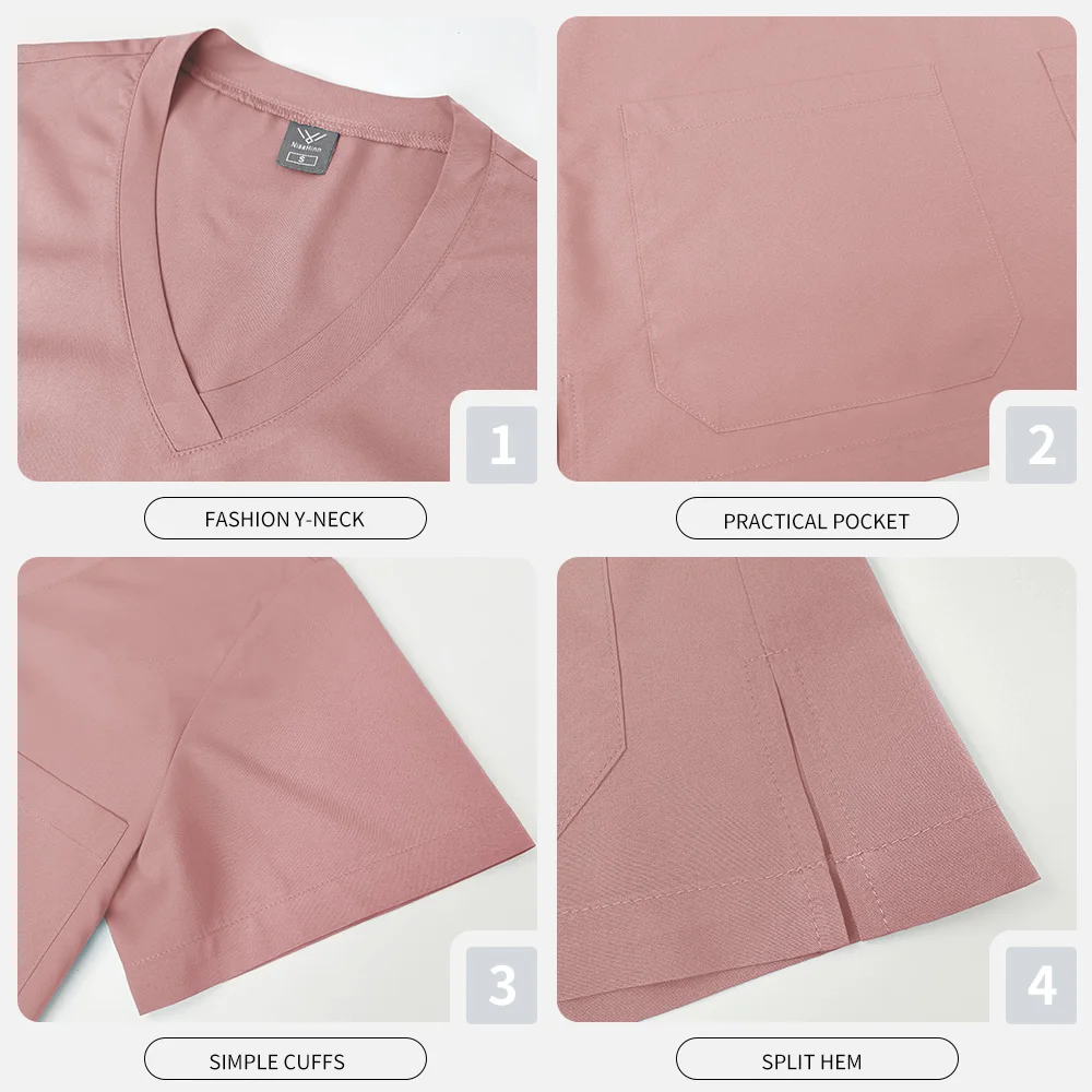 Niaahinn Zahnmedizin, Arzt, Krankenschwester, Uniformen, Krankenhaus-Pflege-Sets, schnell trocknende Peeling-Sets für Zahnkliniken mit großen Paketen für Frauen