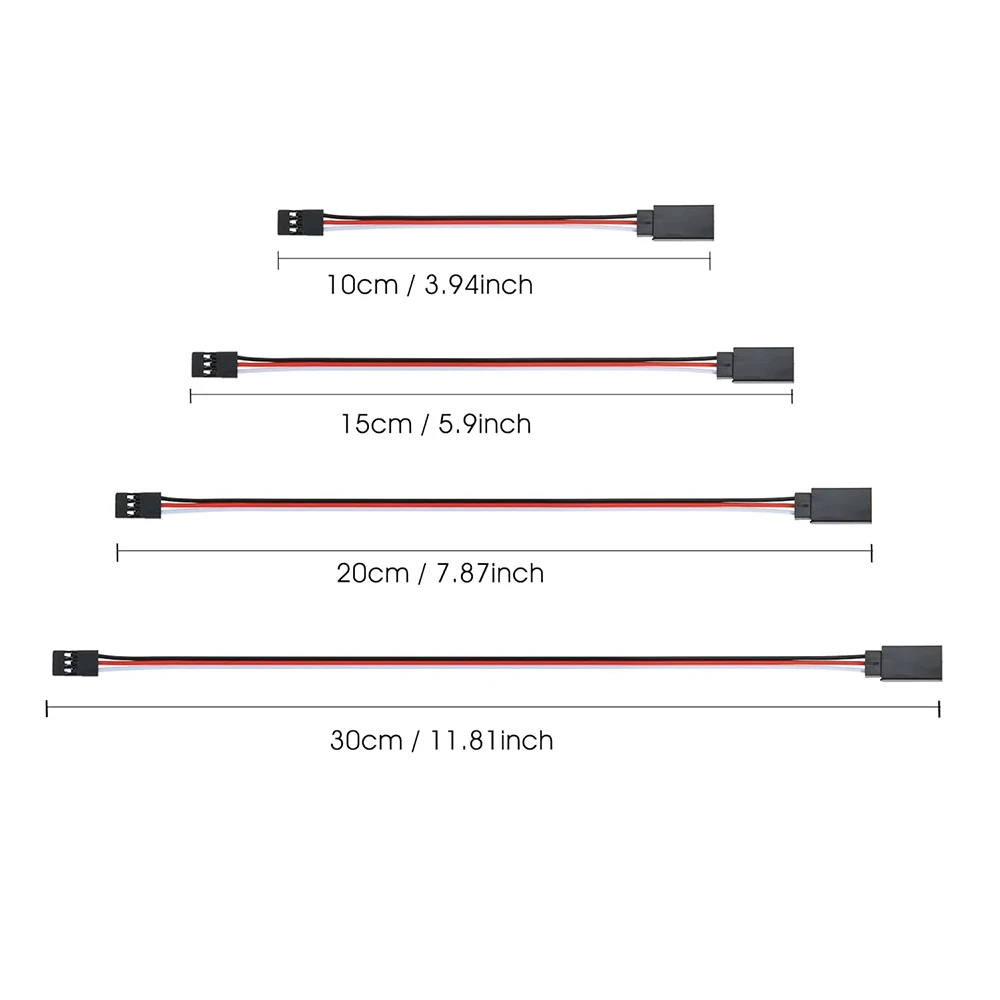5 قطعة 3-pin سيرفو تمديد ذكر-أنثى JR التوصيل سيرفو تمديد كابل رصاص المستخدمة لطائرات رباعية أجهزة الاستقبال عن بعد