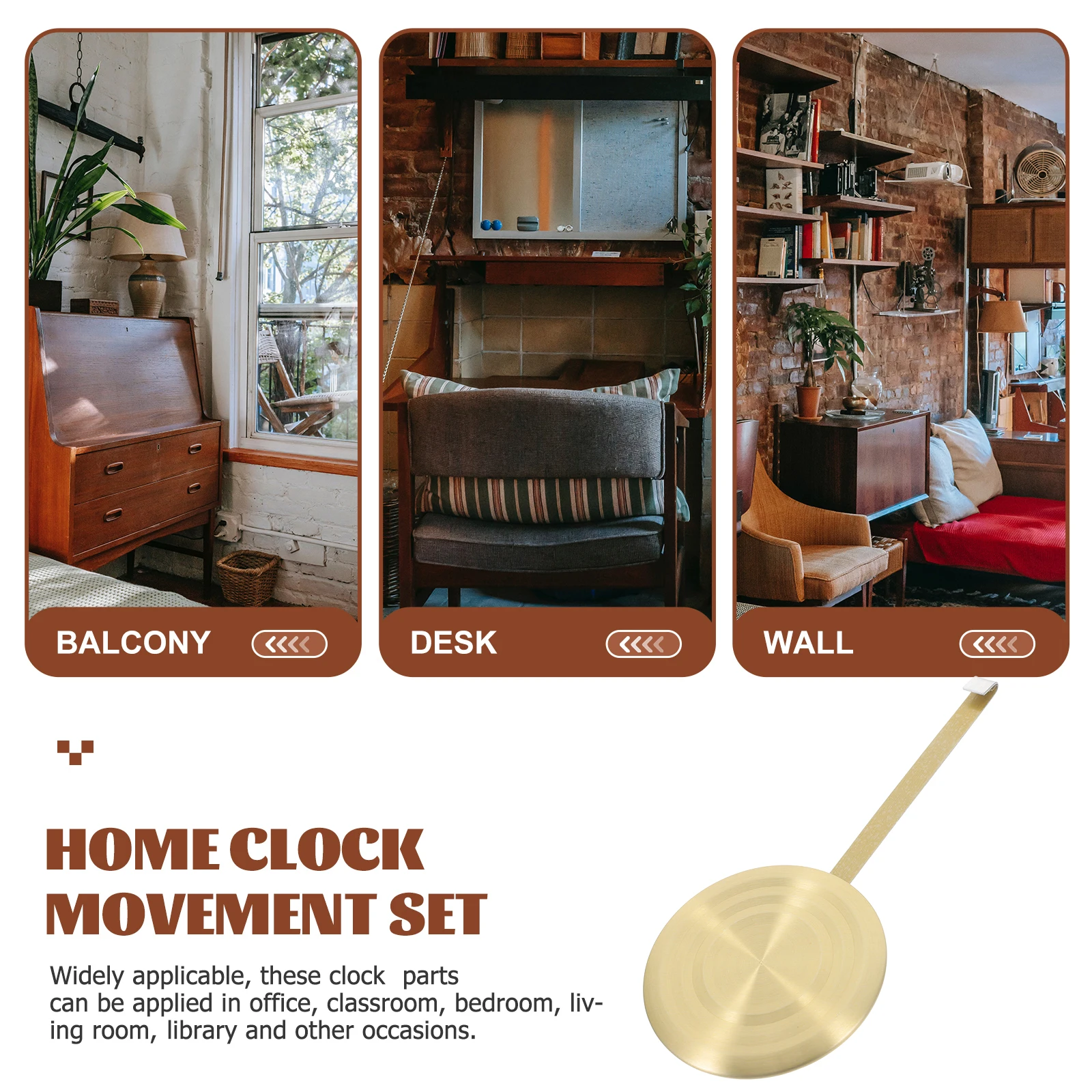 

Hoement Metal Clock Pendulum Replacement for Wall Clock Parts Accessories Supplies