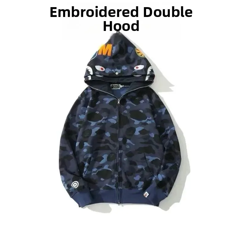 New 2025 Casual Camouflage Hoodie Jaet Men Women Spring Autumn Loose Couple Sle Zipper American Trendy Brand ark Hat Coat ★ ★ ★