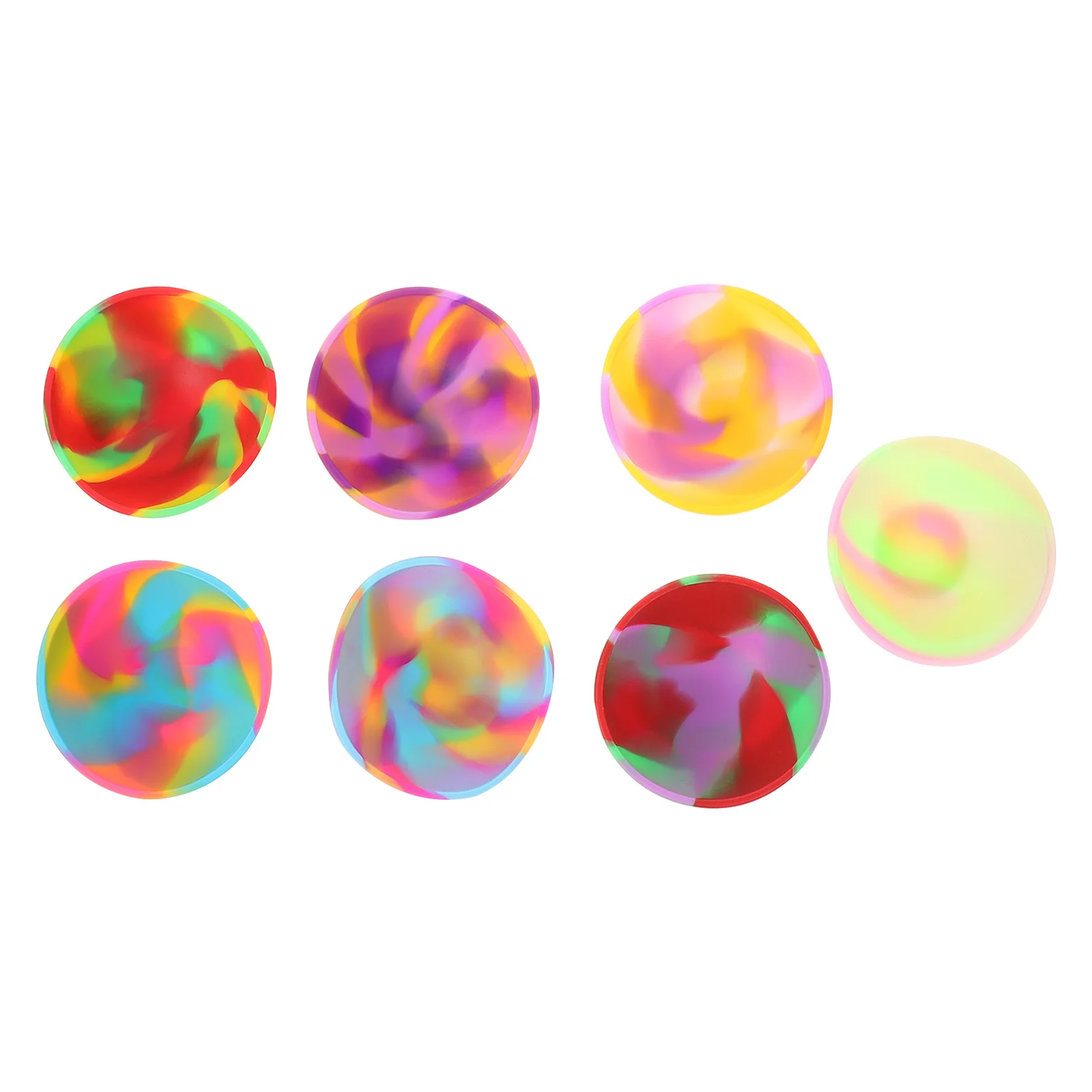 

7 шт., детские миски для ужина, красочные силиконовые нетоксичные миски для школьного использования, долговечные, легко чистящиеся детские миски, обеденные миски