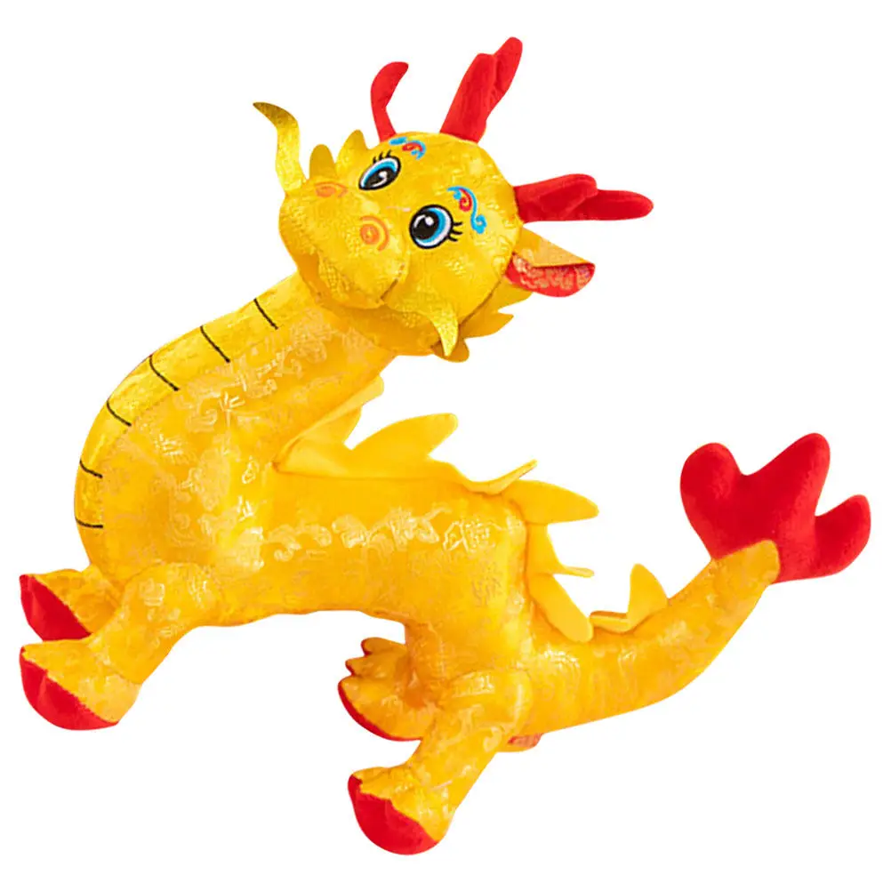 

Adorable Cartoon Dragon Stuffed Animal Made of PP Cotton Short Pile Fabric Perfect for Teens Room Bookcase Office Desk Decor