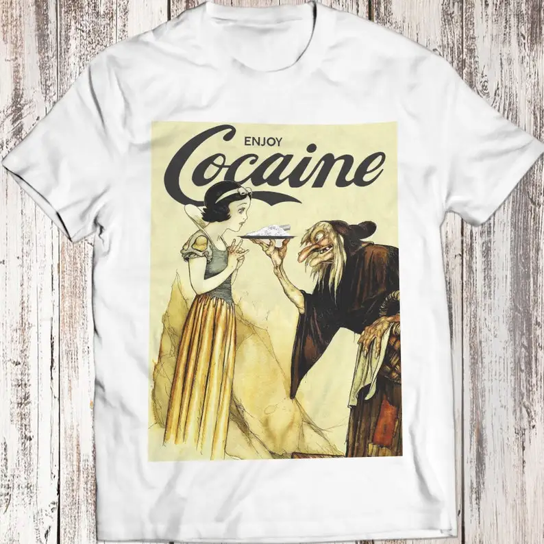 Enjoy Cocaine Snow Witch MDMA Ecstasy Weed Thc Camiseta gráfica, divertida camiseta Y2k