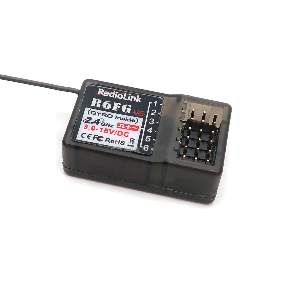 RadioLink R6FG V5 6 Channels Gyro Receiver for RC Remote Controller Car Boat Model Parts RC8X/RC6GS/RC4GS/T8FB/T8S Transmitter