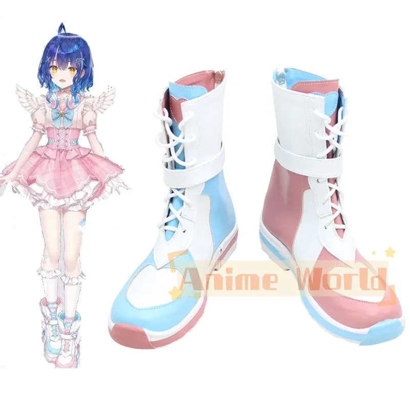

NIJISANJI Posanke Amamiya Kokoro Angel Outfit Cosplay Shoes Halloween Carnival Boots Custom Made