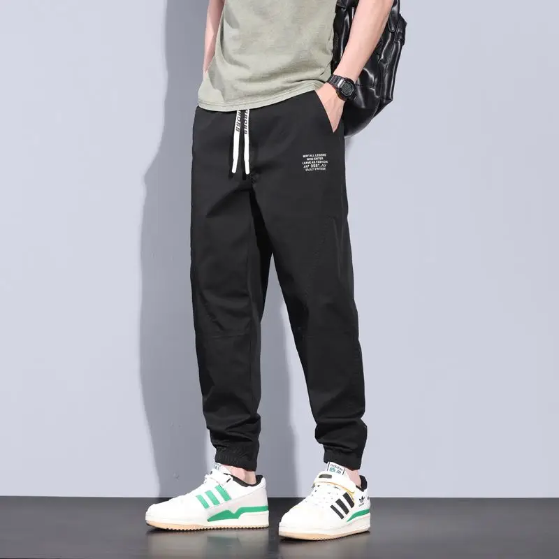 

Slim Fit Printed Summer Thin Casual Korean Sle Harmonious Loose Elastic Sports Men's Long Pants Youthful Vitali Daily Wear