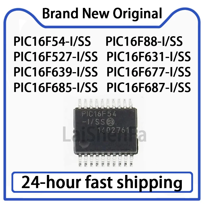 1PCS PIC16F54-I/SS  PIC16F88  PIC16F527 PIC16F631 PIC16F639 PIC16F677 PIC16F685  PIC16F687 SSOP20 Microcontroller Original Stock