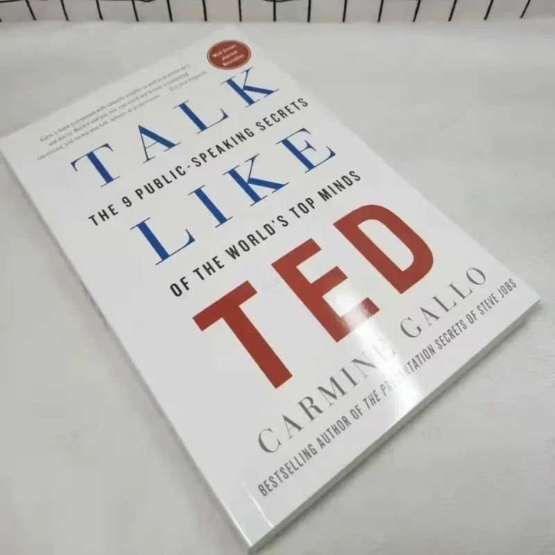 พูดเหมือนอย่างเทดโดย Carmine Gallo 9ความลับในการพูดในที่สาธารณะพัฒนาตัวเองด้วยคำพูดที่ไพเราะหนังสือภาษาอังกฤษ