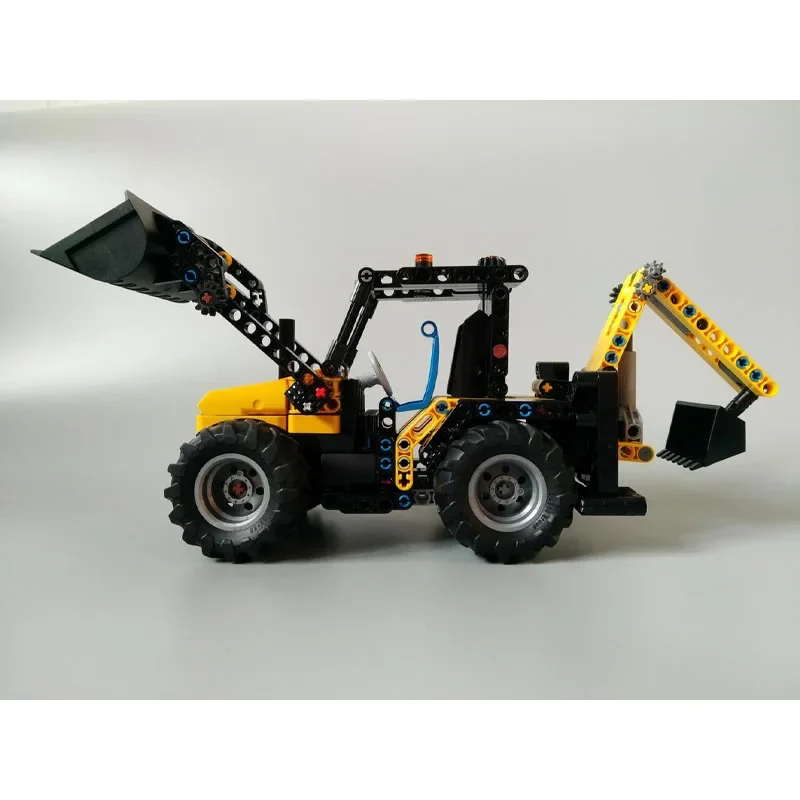 

MOC-97055 Новый городской желтый экскаватор-погрузчик, модель строительного блока, 426 деталей, креативная игрушка в подарок на день рождения для мальчиков и детей