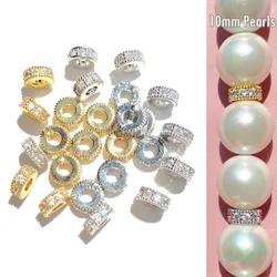 20pcs Zirconia Pave Small Size Wheel Spacer Bling Rondelle Beads for Bracelet Necklaces Earring Waist Jewelry Findings Wholesale