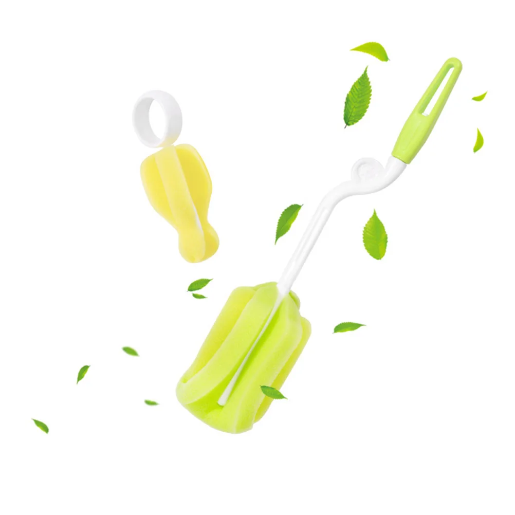 

1 set Baby Bottle Brush Set Pacifier Brush Sponge Pacifier Feeding Brushes Rotating Handle Eco PP Material