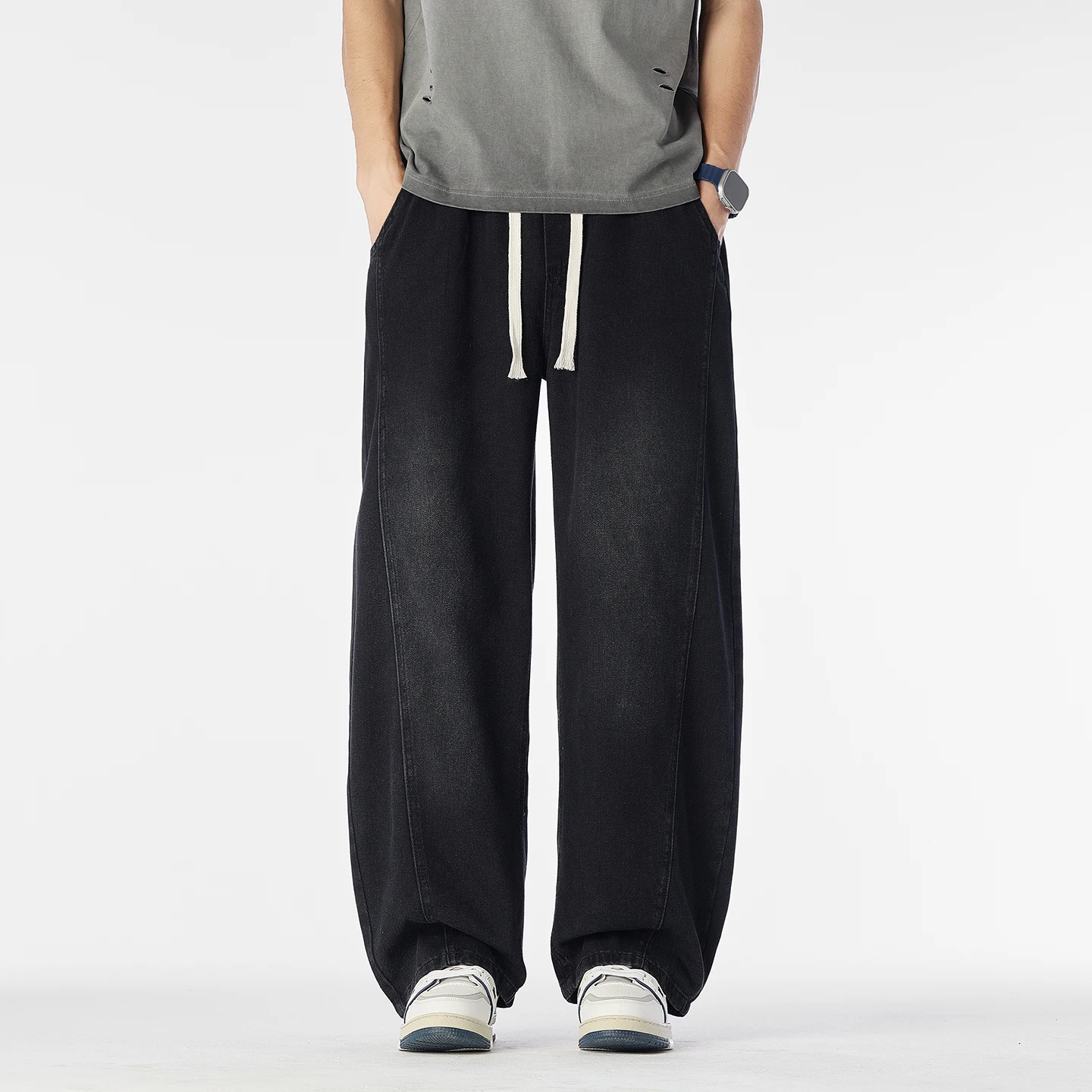 

Мужские модные джинсы Slim Fit, эластичные, комфортные, весенне-осенние, повседневные, из денима, больших размеров, с эффектом потертости, классические, новые