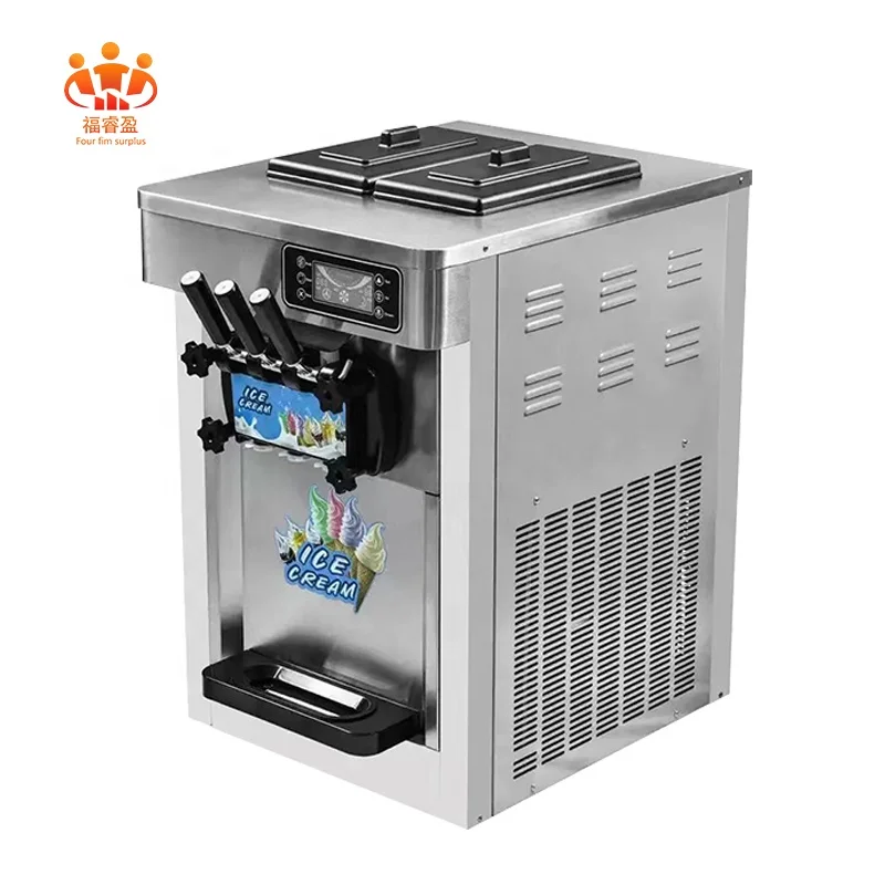 الشركات المصنعة الساخن بيع 25L / H المهنية التجارية آلة الآيس كريم الأوتوماتيكية 3 سعر آلة الآيس كريم الناعمة