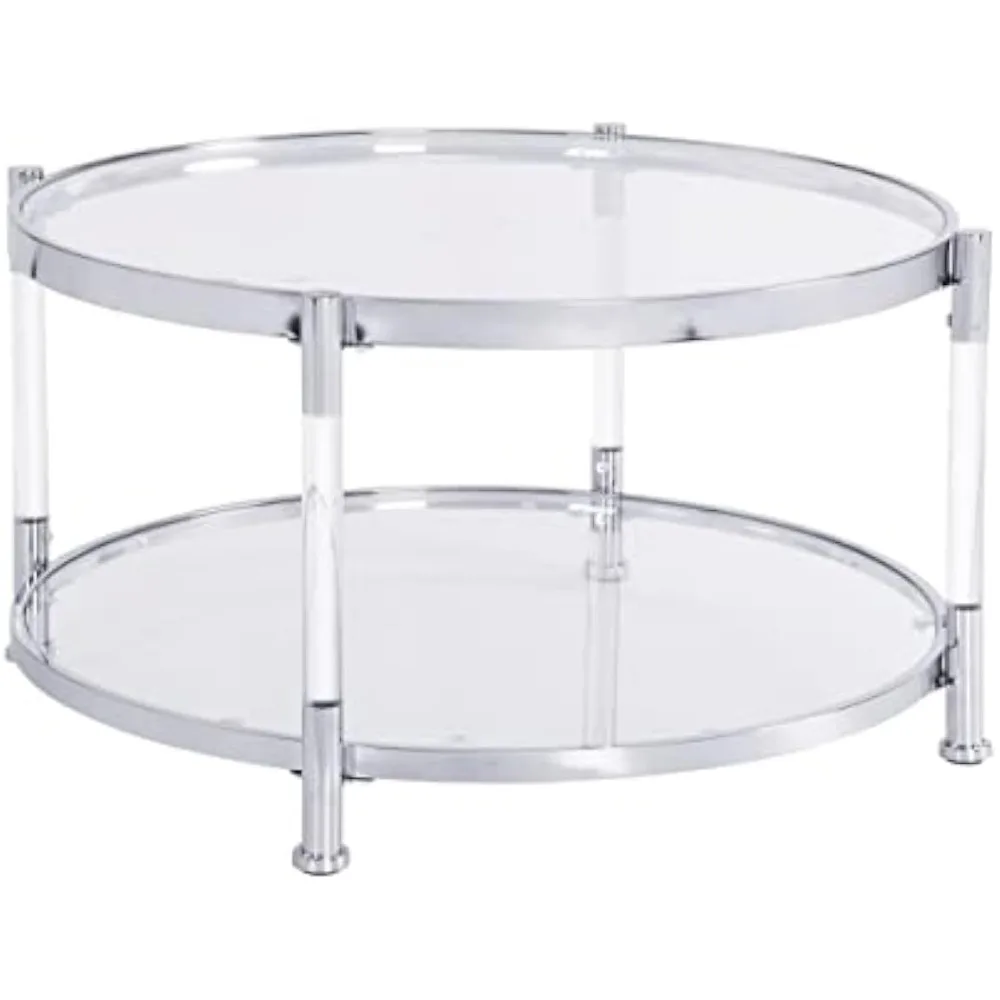 Tempered Glass Round Coffee Table, Side Table, Chairs, Restaurant Tables, Center Tables, Living Room Furniture, Dining Salon